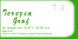 terezia grof business card